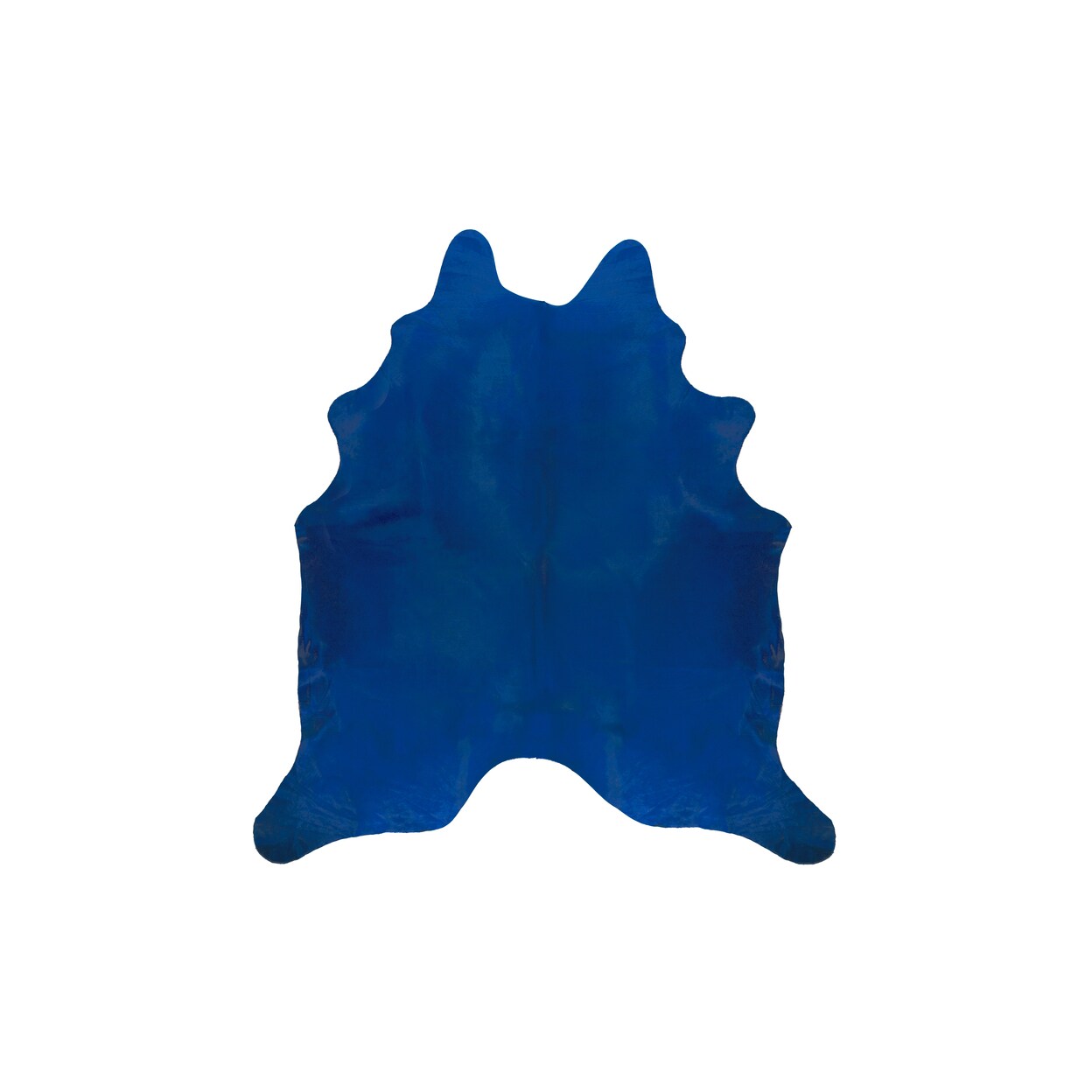 Natural Geneva Cowhide Rug 1-Piece Cobalt Blue