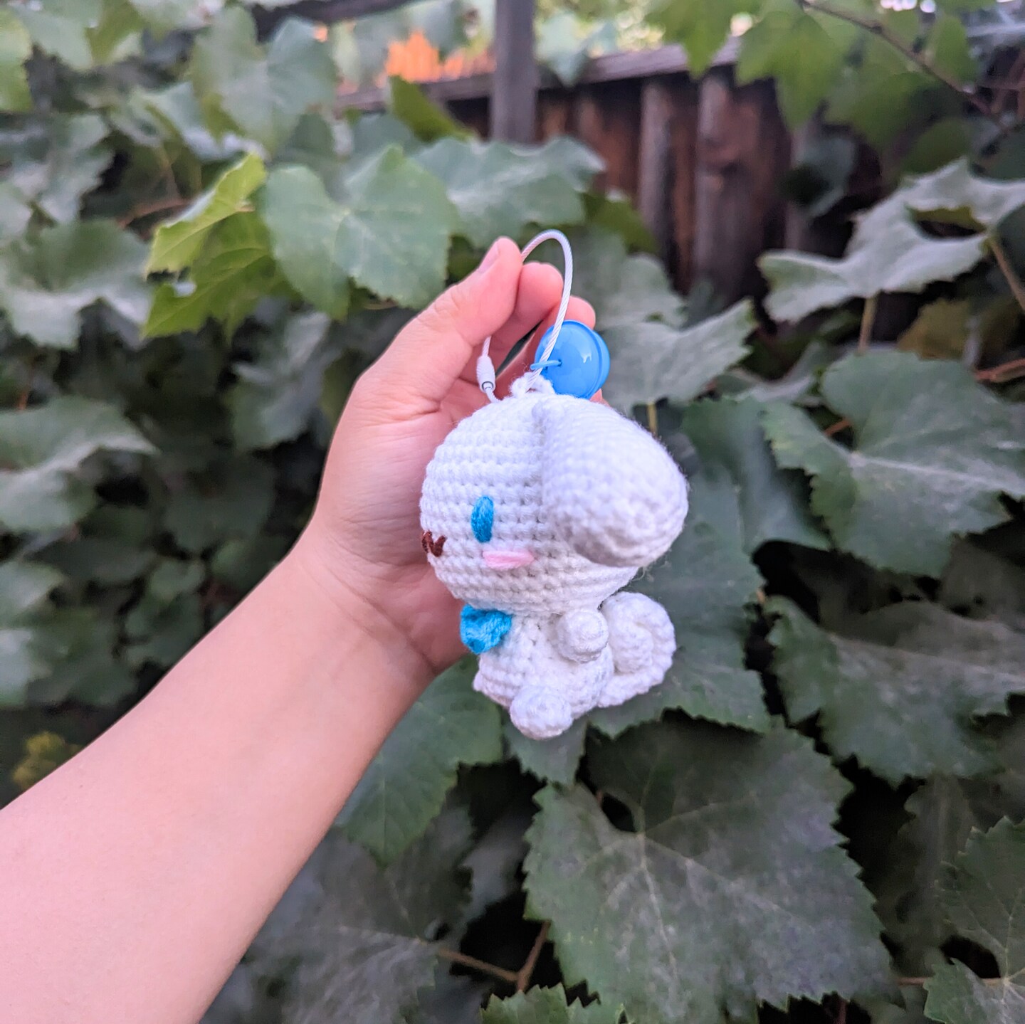 Cinnamon Roll and Mocha Crocheted Plush Keychain, Bag Charm