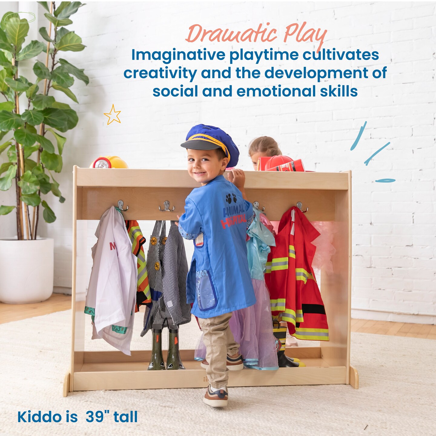 Streamline Dress-Up Island, Costume Organizer