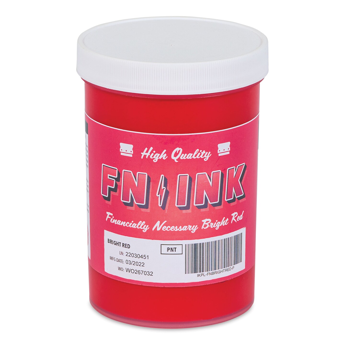 FN Ink Plastisol Screen Printing Ink - Bright Red, Pint