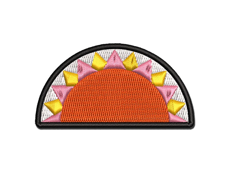 Pocket Full of Sunshine Sunrise Sunset Multi-Color Embroidered Iron-On or Hook &#x26; Loop Patch Applique