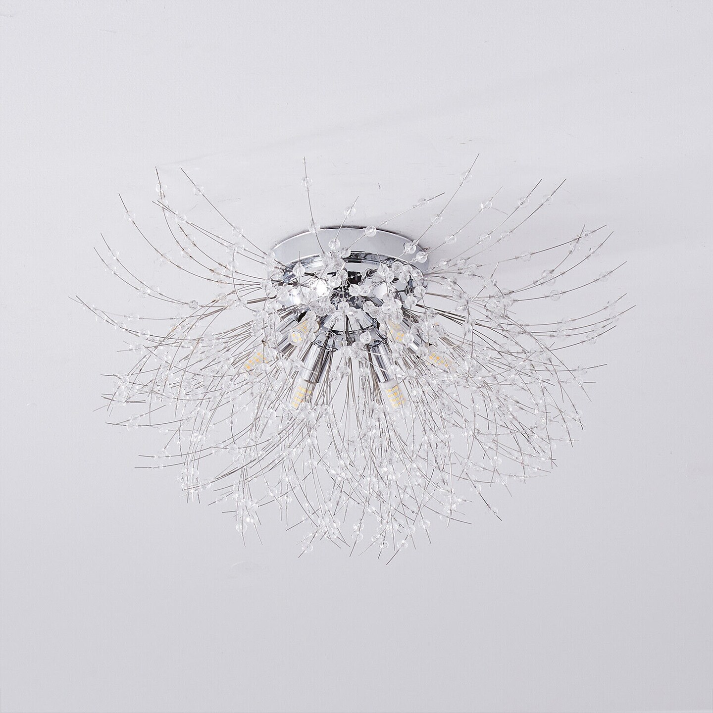 Kitcheniva 6 Lights Crystal Firework Chandelier Ceiling Light Fixture