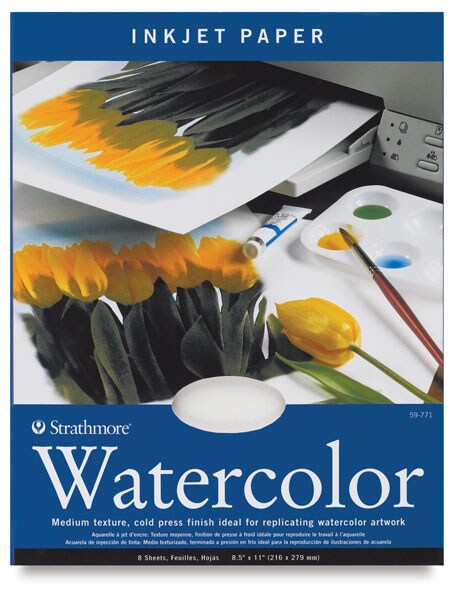 Strathmore Inkjet Papers - 8-1/2&#x22; x 11&#x22;, Watercolor, 8 Sheets