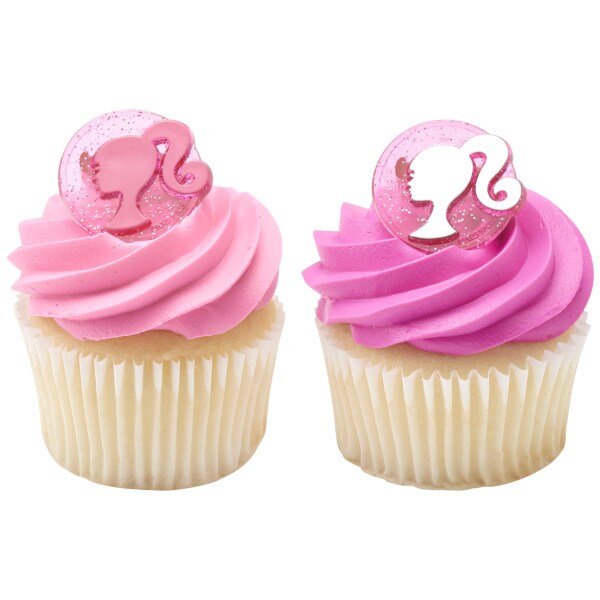 Barbie Silhouette Cupcake Rings 24ct