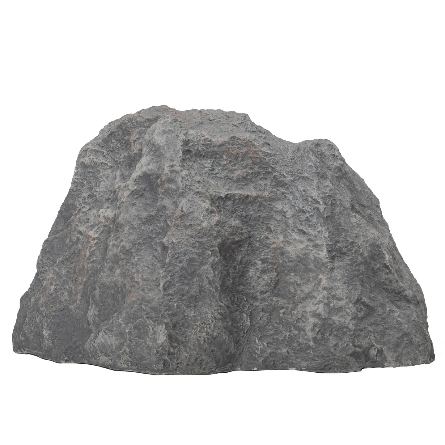 Faux Stone Rock Outdoor Fiberglass Granite Grey Weather Resistant Garden Decor