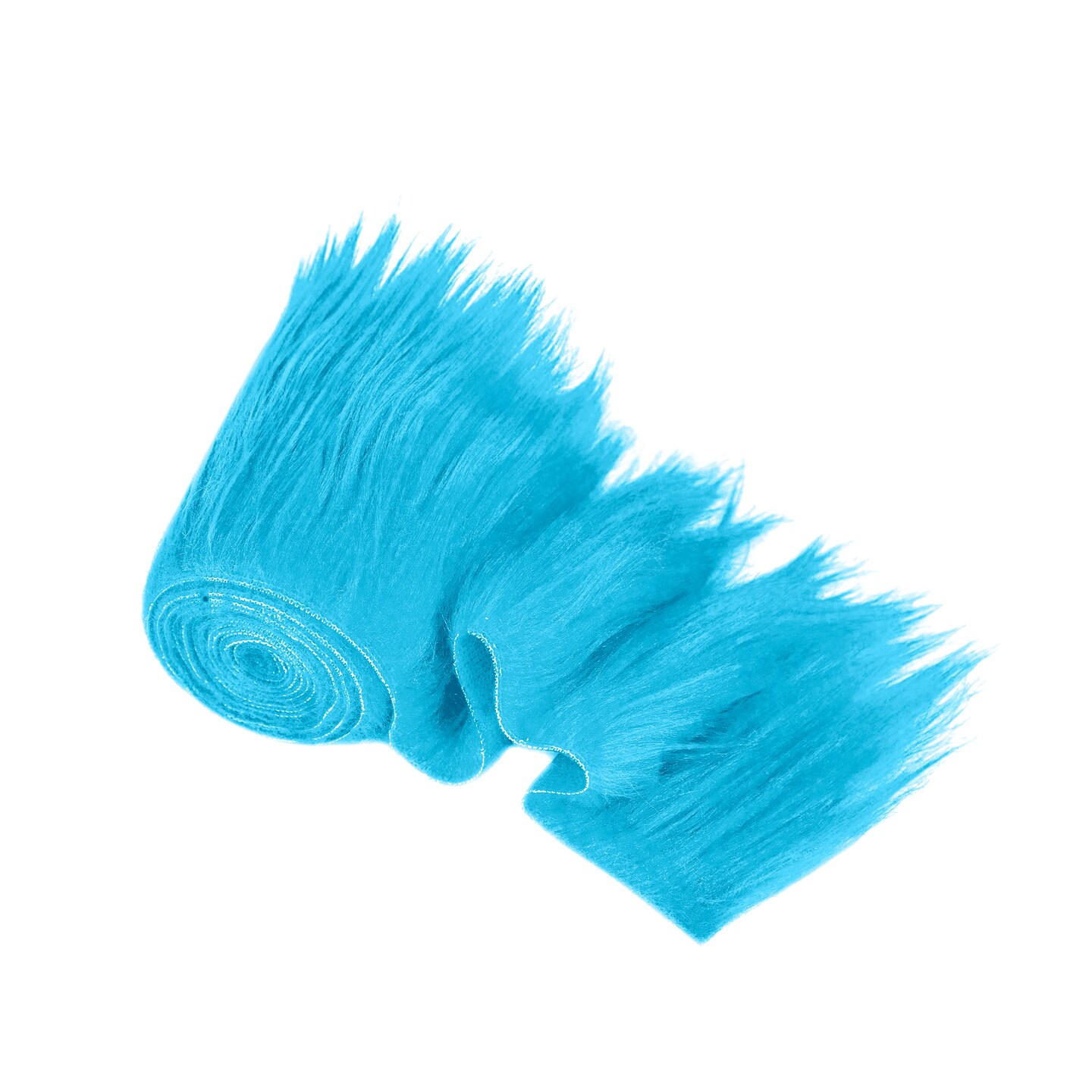 Faux Fur Fabric by FabricLA - 4 Inch x 60 Inch Precut Turquoise Fur Trim Rolls | Ideal for Crafts &#x26; Decor