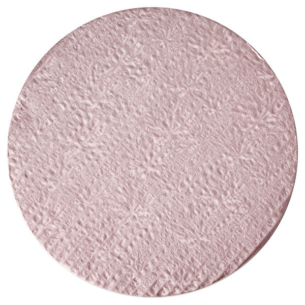 Cake Board 10&#x22; Round Pink Foil 0.25&#x22; Thick