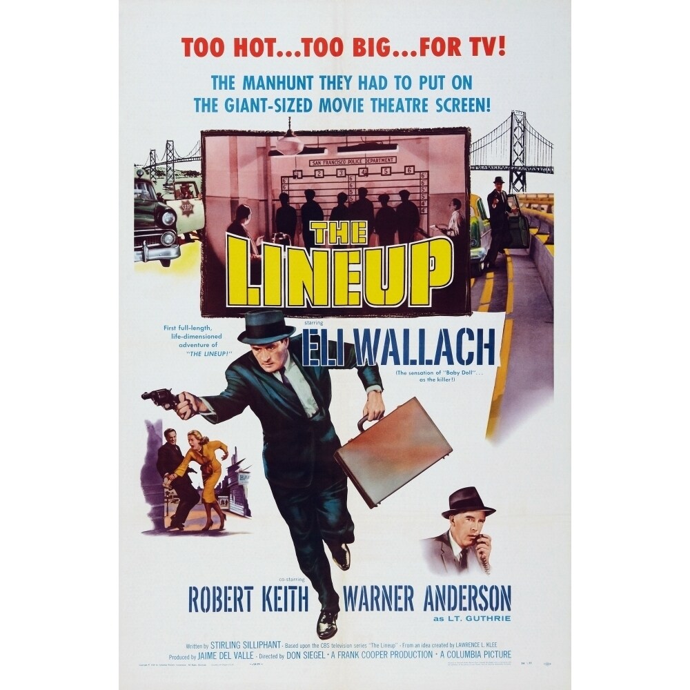 Posterazzi The Lineup Us Poster Art Center: Eli Wallach; Bottom Right: Warner Anderson 1958 Movie Poster Masterprint