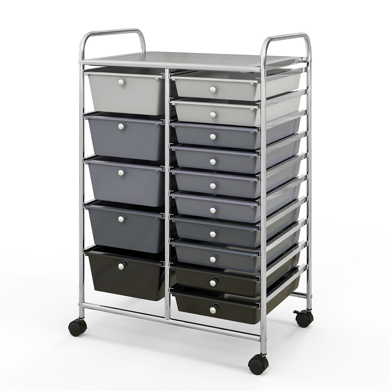 15 Drawer Rolling Storage Cart Opaque Multicolor Drawers Home Organizer