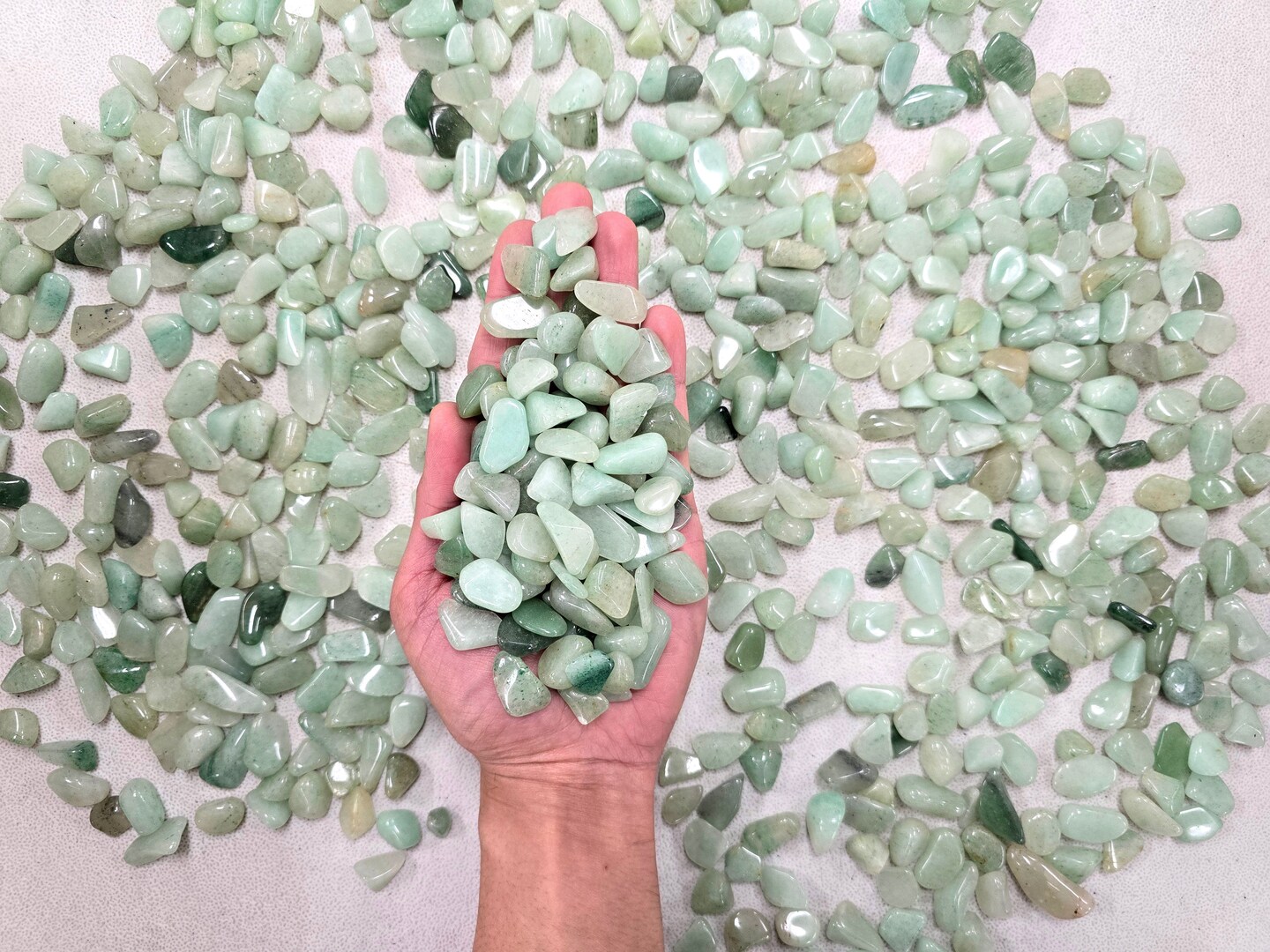 Mini Tumbled Green Quartz Crystals from South Africa Colorful Stones for Vase Fillers Healing & Decorations