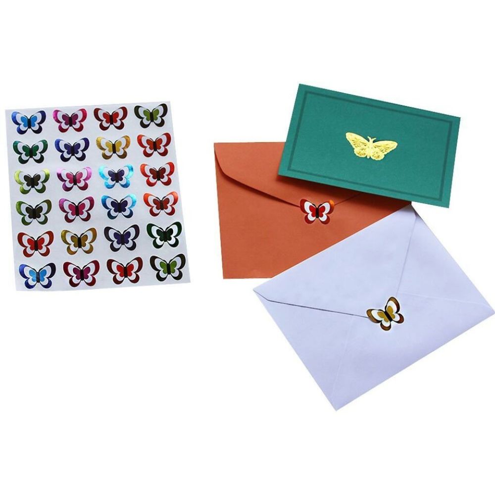 Butterfly Art Labels - Colored Dot Stickers, 120 Pack