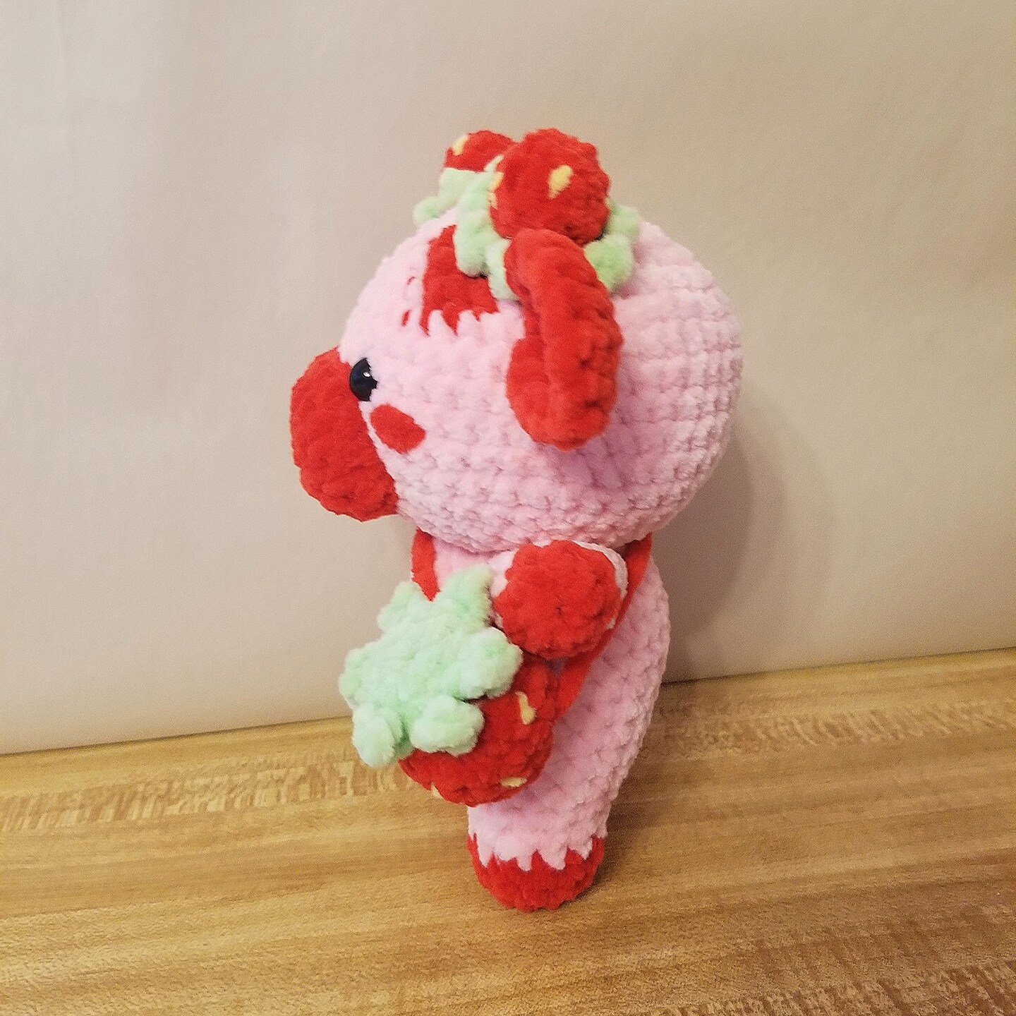 Crochet Strawberry Cow Stuffie, Pink Cow Plushie, Cute outlet Cow, Cow Baby Shower