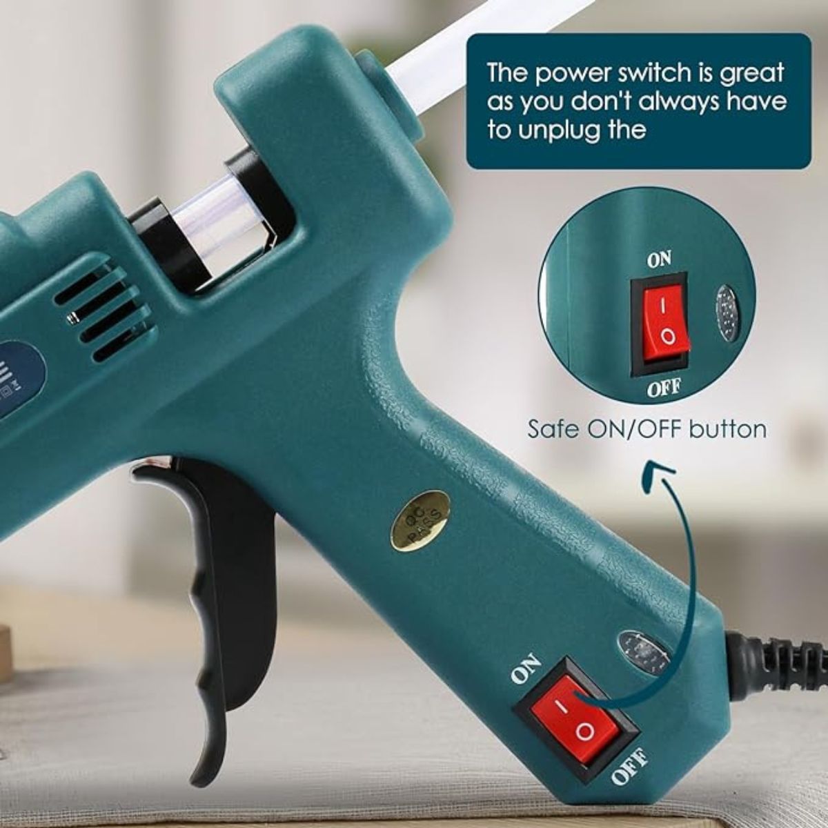 100 Watts Instant Heat-up Glue Gun with Glue Sticks