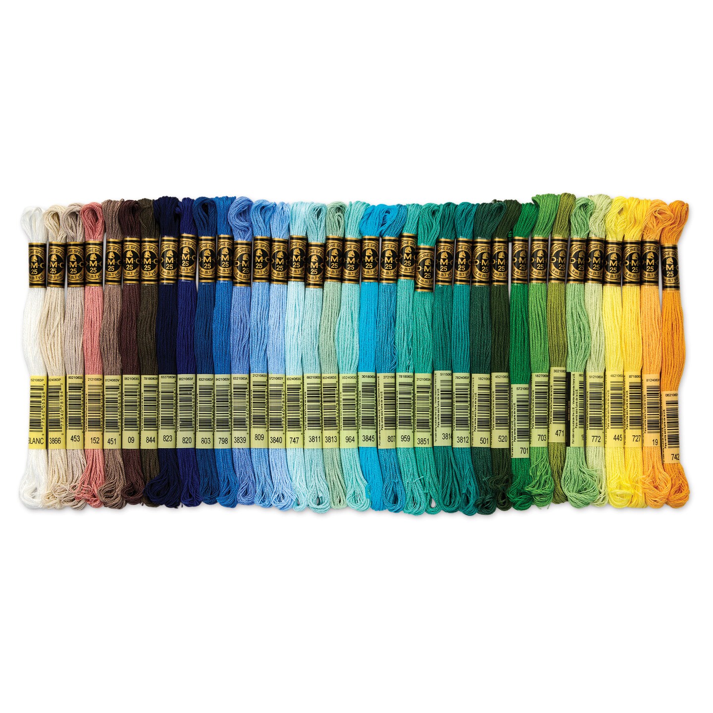 DMC Moulin&#xE9; Special Collector&#x2019;s Blue Tin Embroidery Floss - Set of 35, Scenic Colors