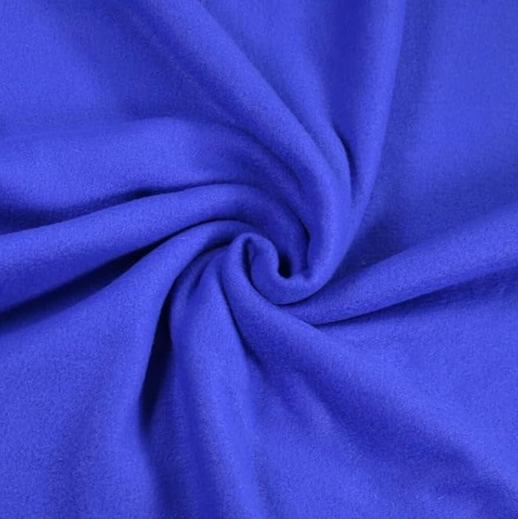 FabricLA | Fleece Fabric By The Yard | 72&#x22;X60&#x22; Inch Wide | Anti Pill Polar Fleece | Soft, Blanket, Throw, Poncho, Pillow Cover, PJ Pants, Booties, Eye Mask - Royal Blue (2 Yard)