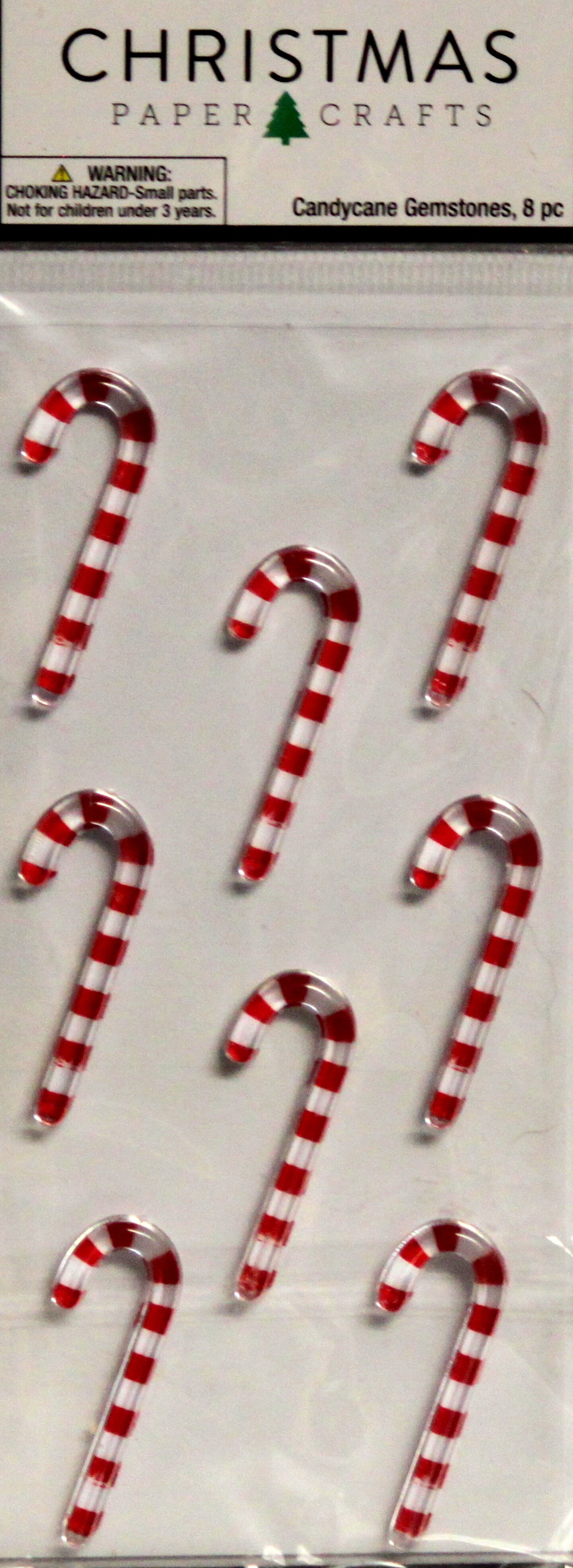 Christmas Paper Crafts Candycane Gemstones Dimensional Stickers