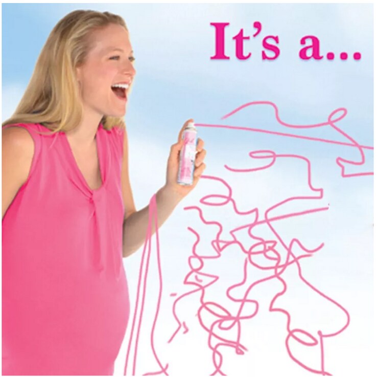 Gender Reveal Streamer String - Pink, 2ct