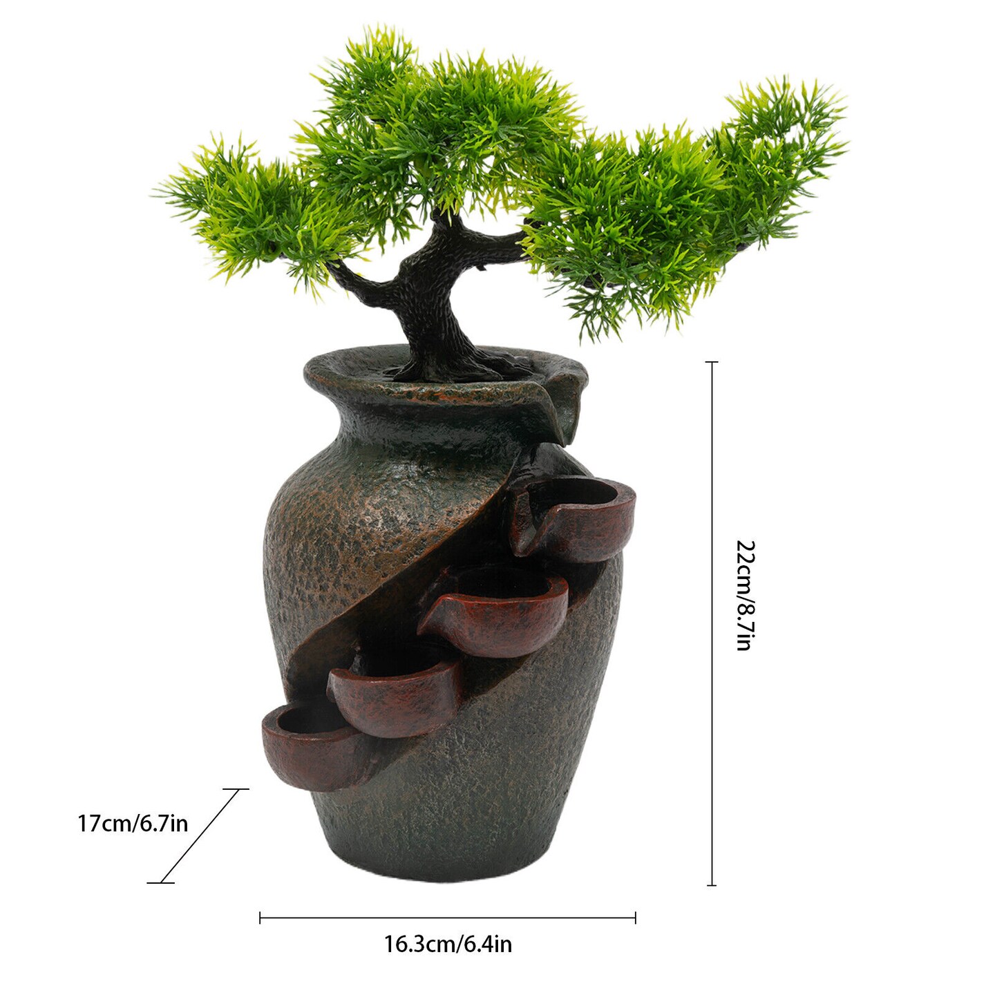 Kitcheniva Tabletop Fountain Mini Waterfall