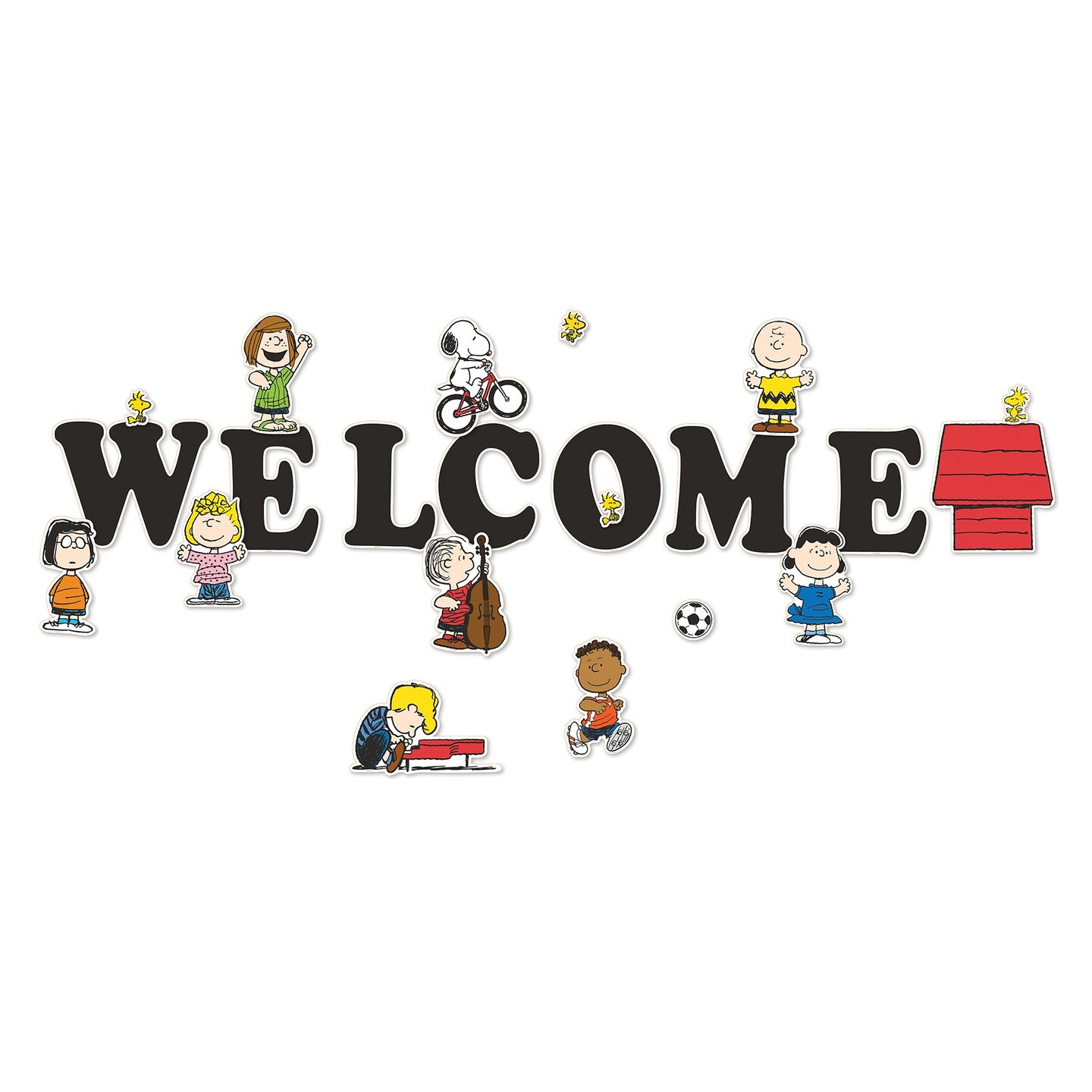 Peanuts&#xAE; Giant Welcome Bulletin Board Set, 22 Pieces