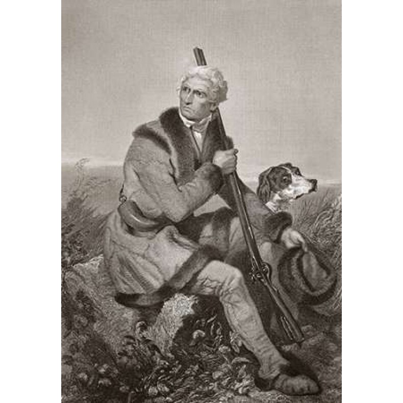 Posterazzi Daniel Boone American Frontiersman Poster Print by Alonzo Chappell