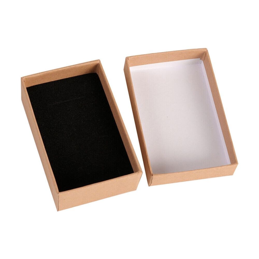 Elegant Kraft Paper Jewelry Gift Boxes - Set of 24 with Sponge Inserts for Necklaces & Bracelets