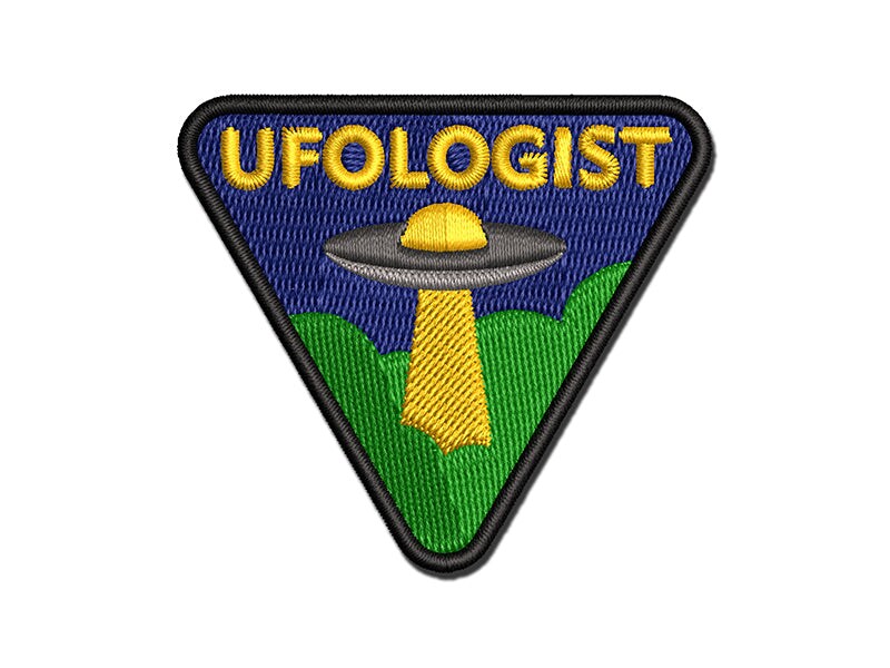 Ufologist UFO Science Fiction Aliens Hobby Multi-Color Embroidered Iron ...