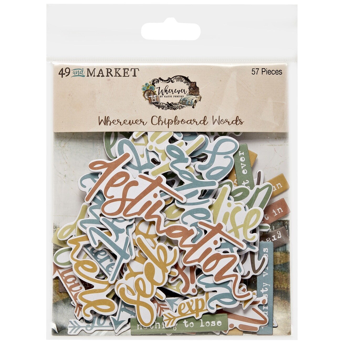49 And Market Chipboard Set-Words, Wherever | Michaels