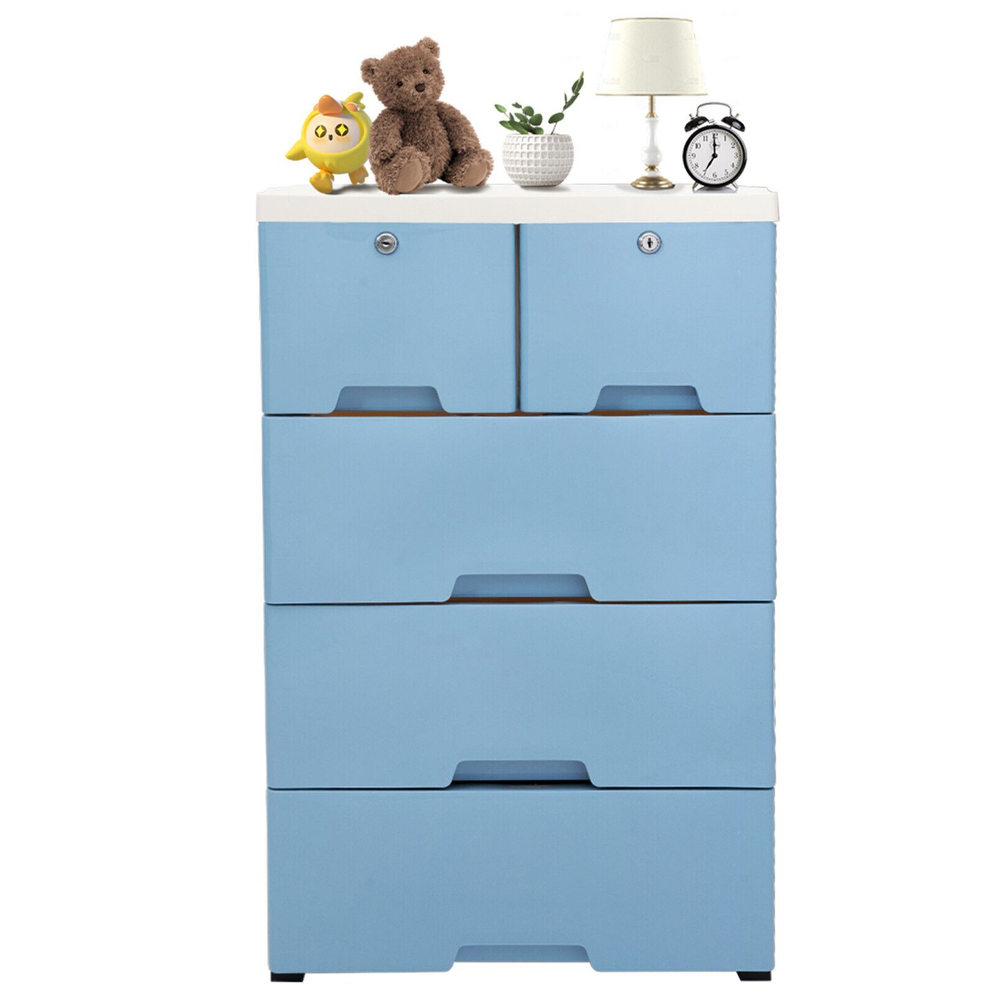 Kitcheniva Plastic Cabinet 6 Drawers Closet Organizer with 4 wheels
