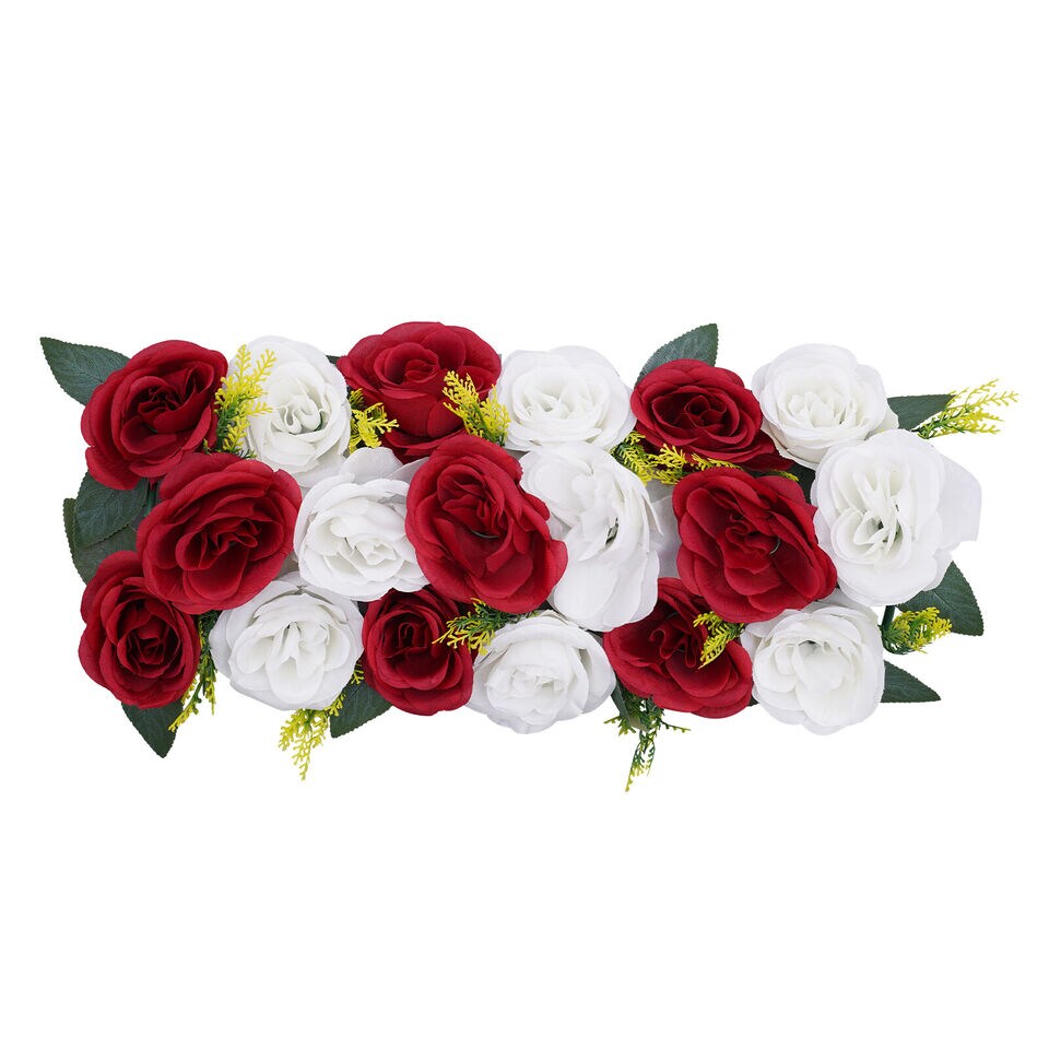 6Pcs Wedding Dining Table Flower Centerpiece Artificial Rose Flower