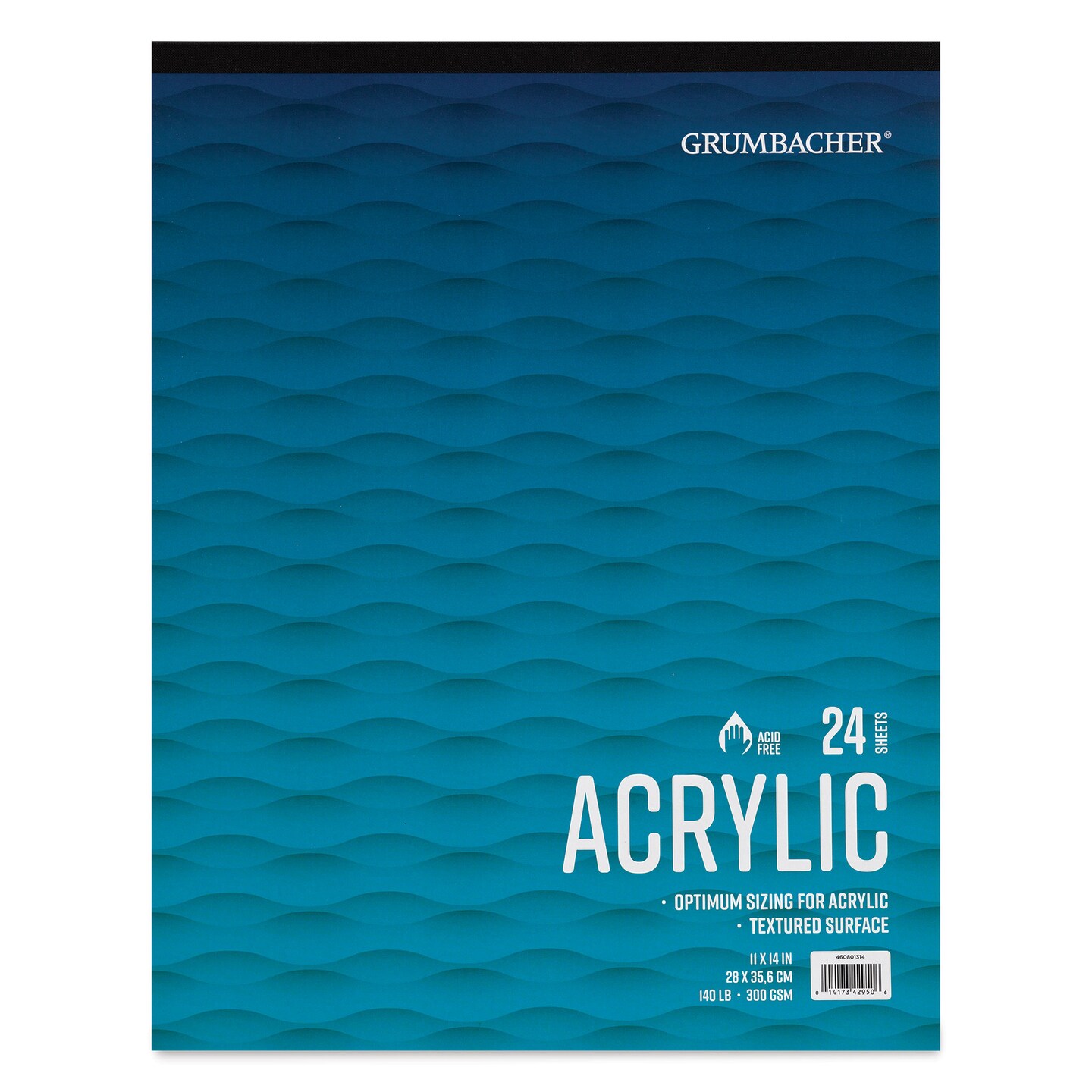 Grumbacher Acrylic Tapebound Pad - 11&#x22; x 14&#x22;, 24 sheets, 140 lb