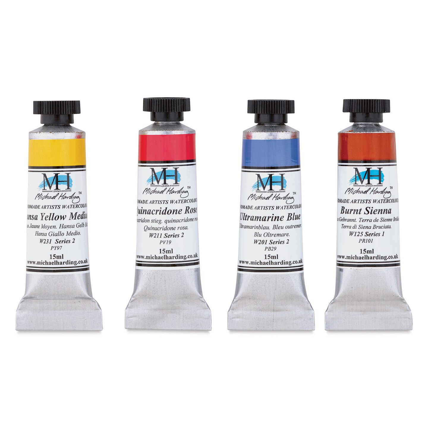 Michael Harding Artists Watercolors - Set of 4, Brienne Brown Intro, 15 ml