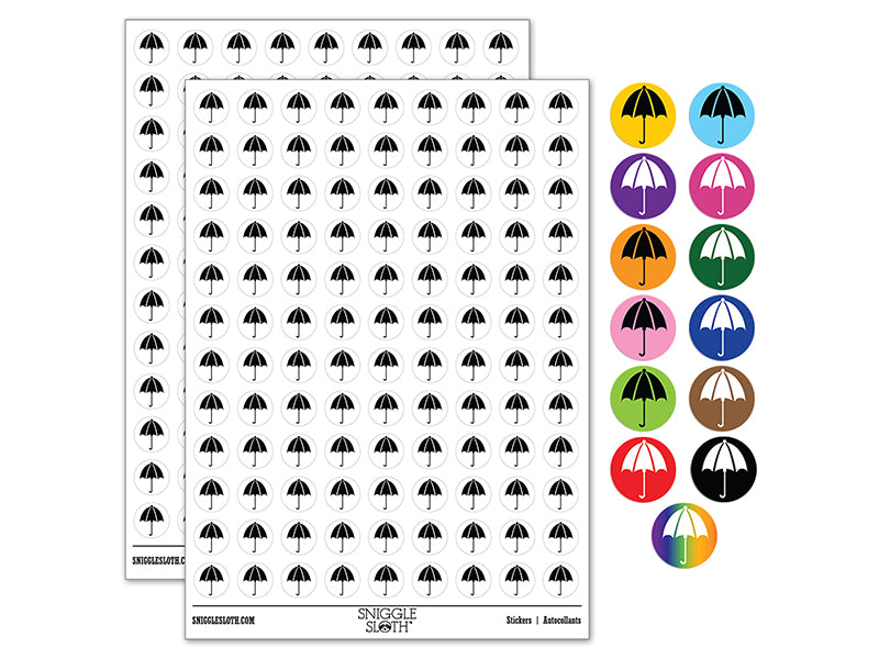 Rainy Day Umbrella 200+ 0.50&#x22; Round Stickers