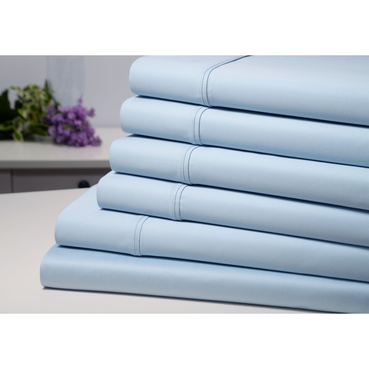 Kathy Ireland Bamboo Cotton 1500 Thread Count 6 Pc Sheet Set Queen King Full