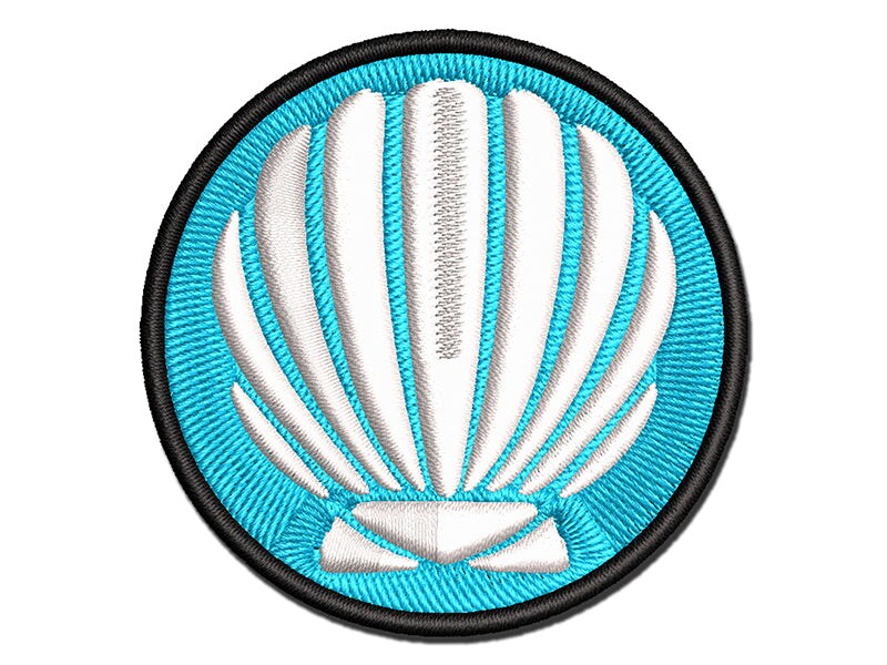 Scallop Seashell Beach Shell Ocean Multi-Color Embroidered Iron-On or Hook &#x26; Loop Patch Applique