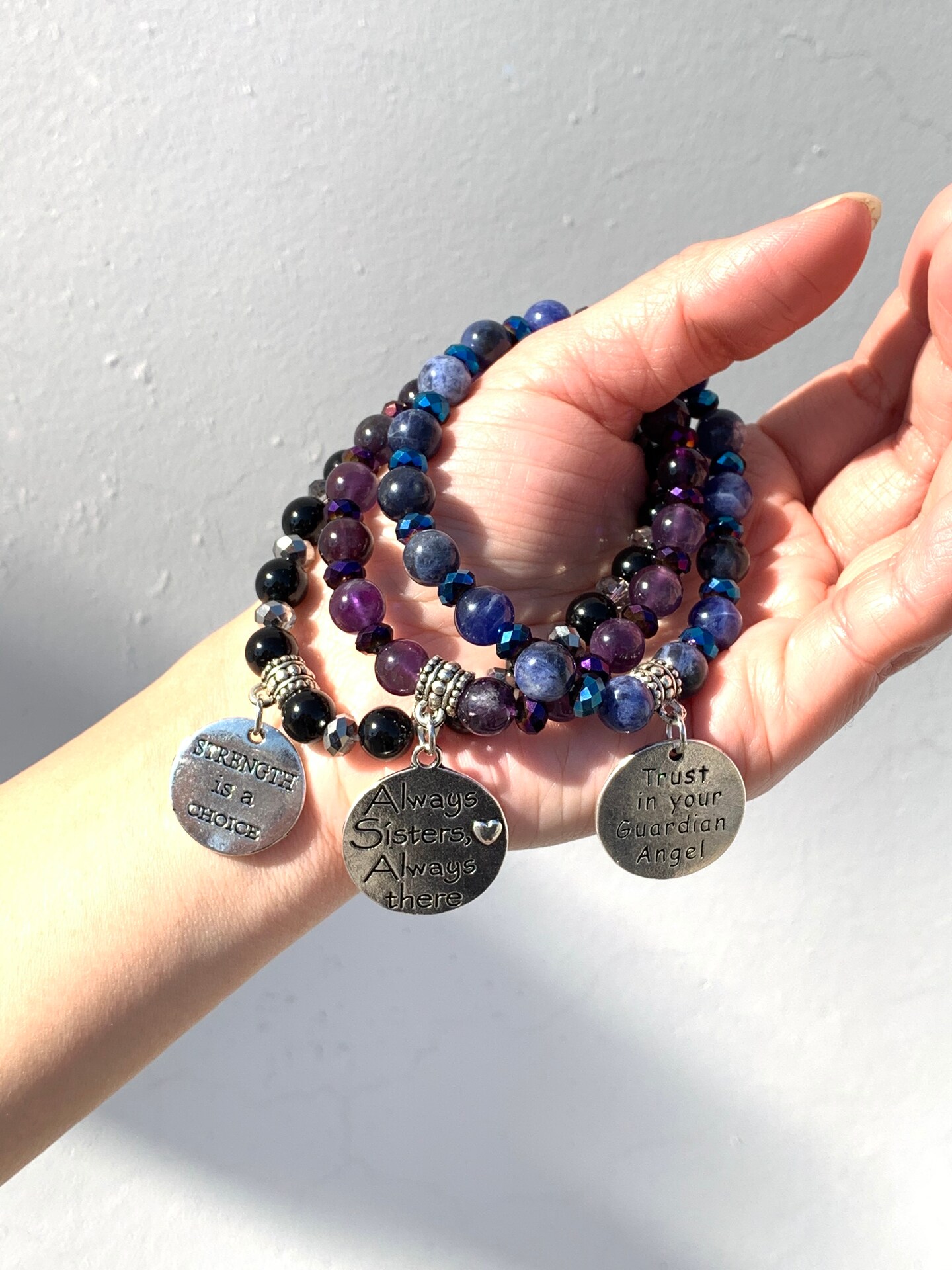 VIBILIA Beaded Bracelets For Women, Inspirational Heart Bracelet For Women, Natural Gemstone Chalchite Love Bracelets, Trendy Jewelry Gift For Mom, Daughter, Wife, Sister, Friend Birthday Mother's Day