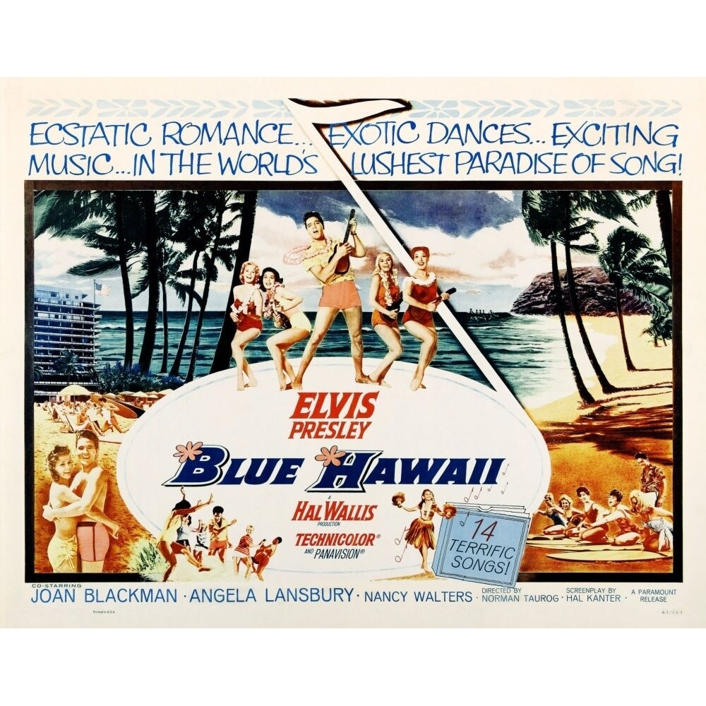 Posterazzi Blue Hawaii Top Center And Lower Second From Left: Elvis Presley 1961. Poster Print
