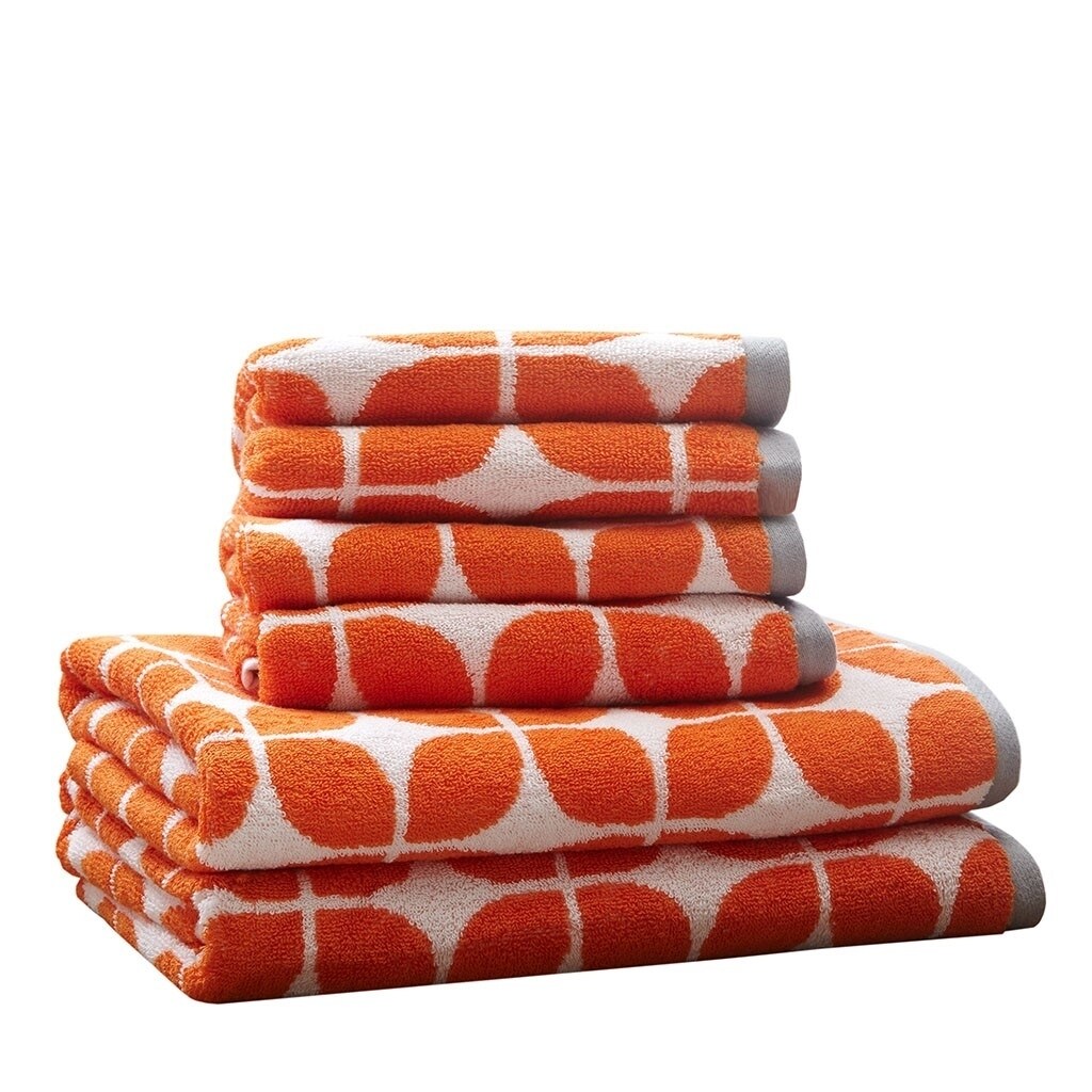 Gracie Mills   Moreno 6-Piece Cotton Jacquard Bath Towel Set - GRACE-4861