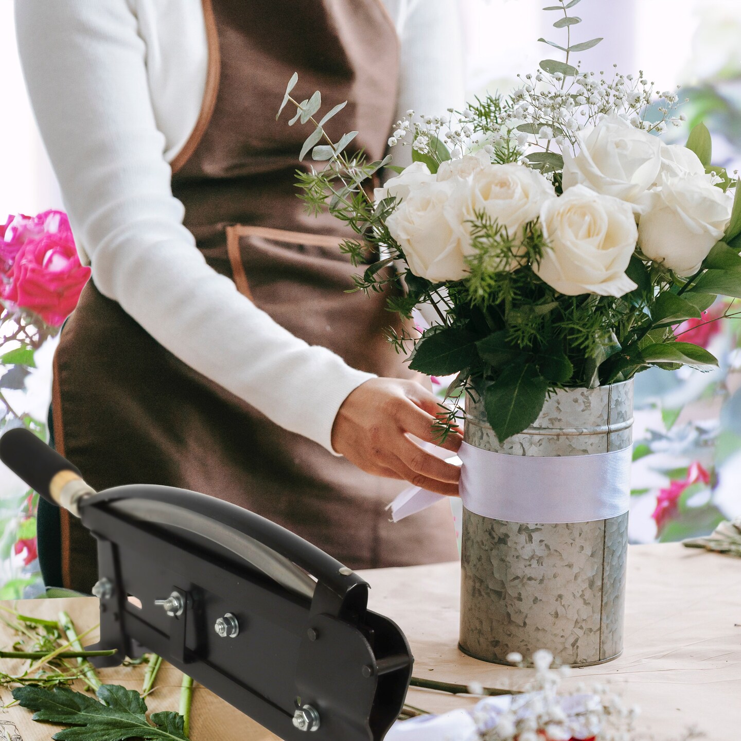 Fresh Flower Stem Cutter with Safety-Lock & Comfort Grip, Floral Home by Artificial Flowers