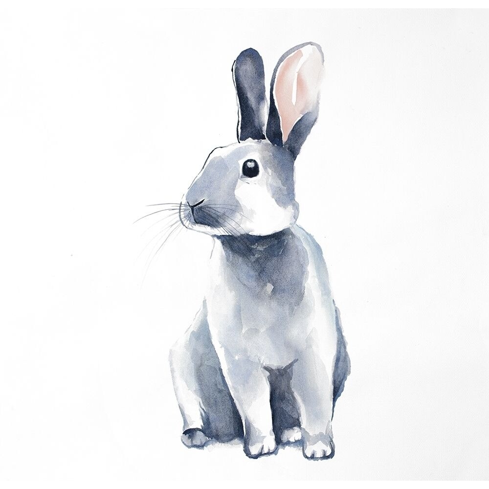Posterazzi Curious Rex Rabbit Poster Print by Atelier B Art Studio