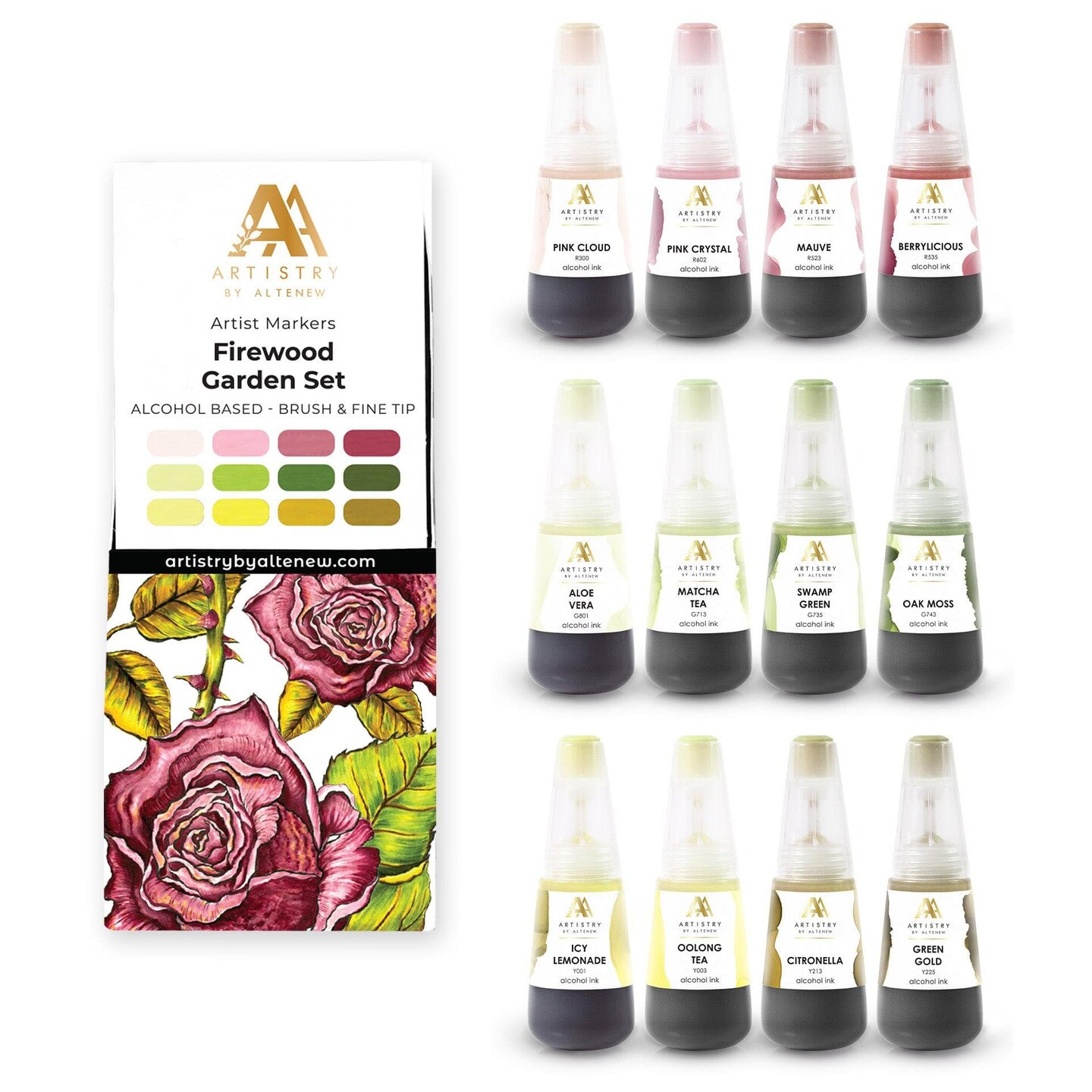 Firewood Garden Artist Alcohol Markers Set &#x26; Alcohol Ink Bundle