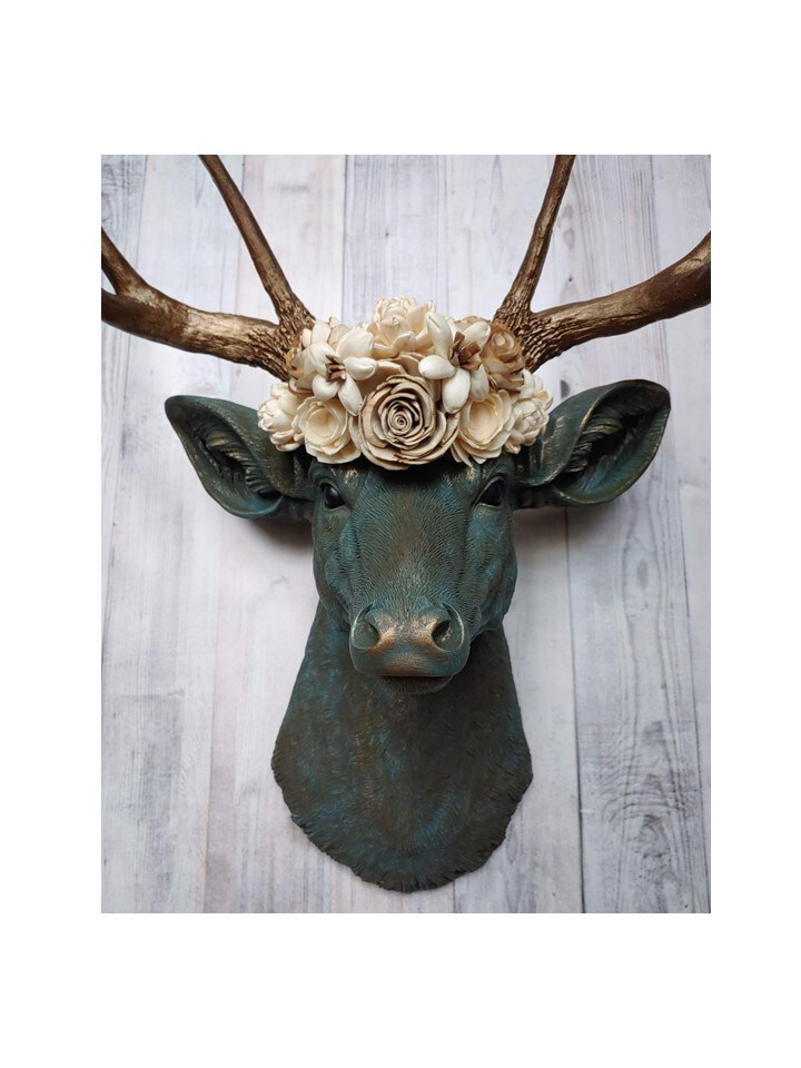 Faux Taxidermy Deer Head Wall Decor, Stag Head Wall Mount, Deer