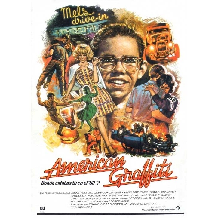 Pop Culture Graphics American Graffiti Movie Poster Print (27 x 40) - Item  MOVCB20704