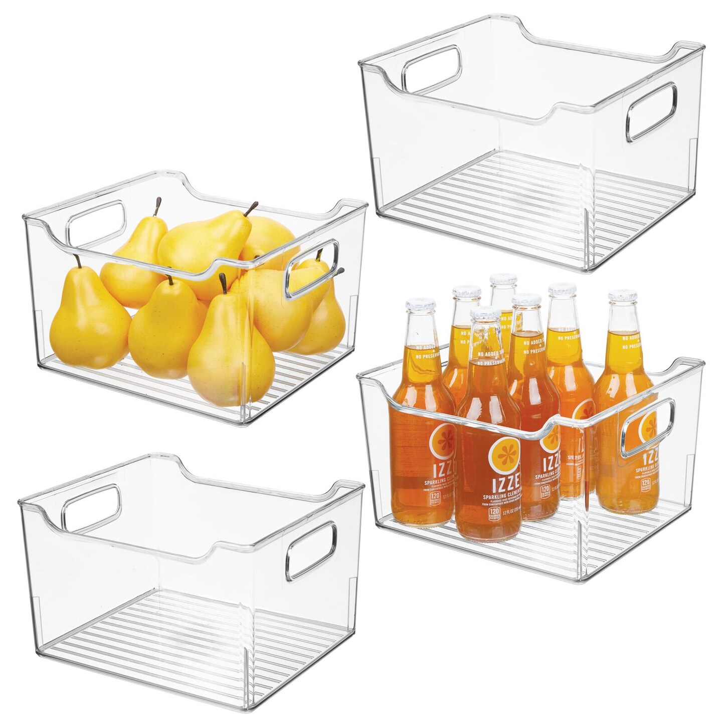 mDesign Kitchen Plastic Storage Organizer Bin, Open Dip Front and ...