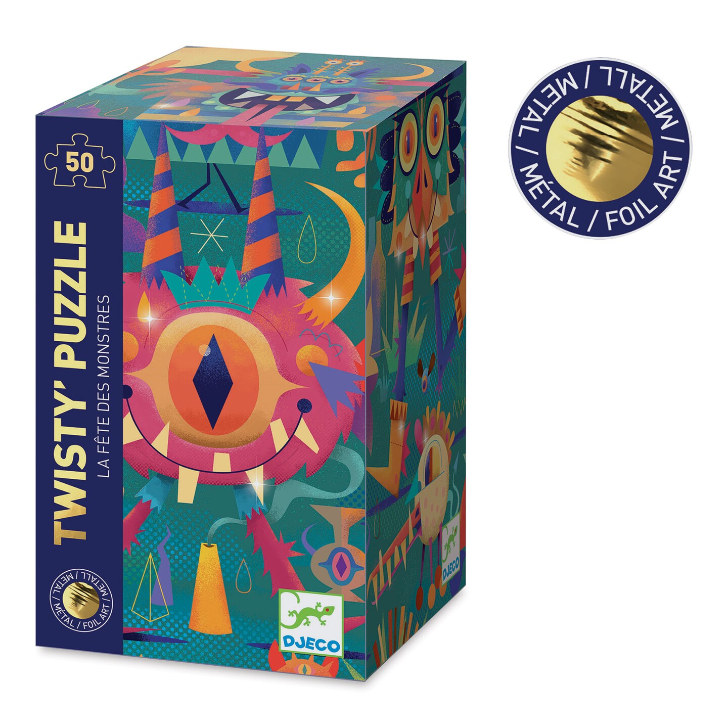 Djeco Twisty Puzzle - Monster Party, 50 pieces