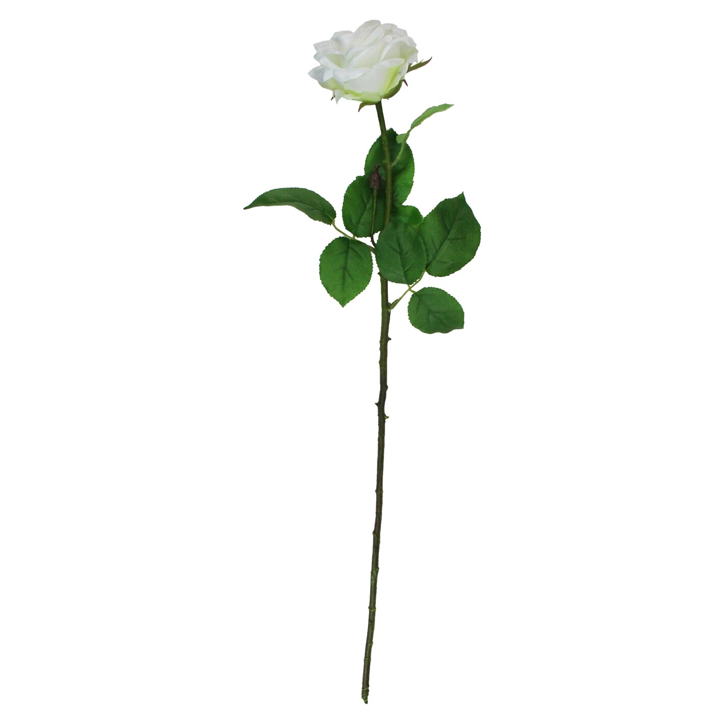 Select Artificials 26&#x22; White and Green Artificial Rose Pick with Long Stem