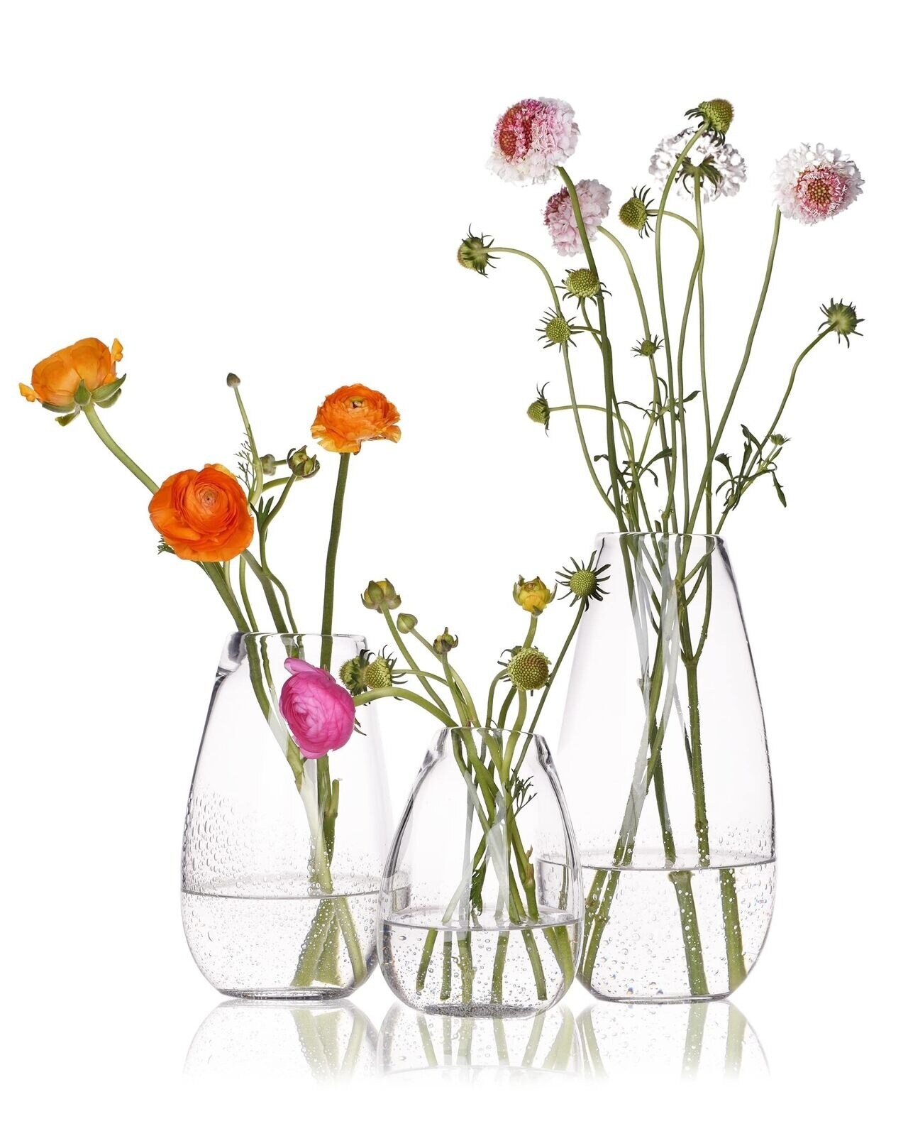 Vase Set of 3 Glass Vase Centerpieces Wedding Table Decor Flower