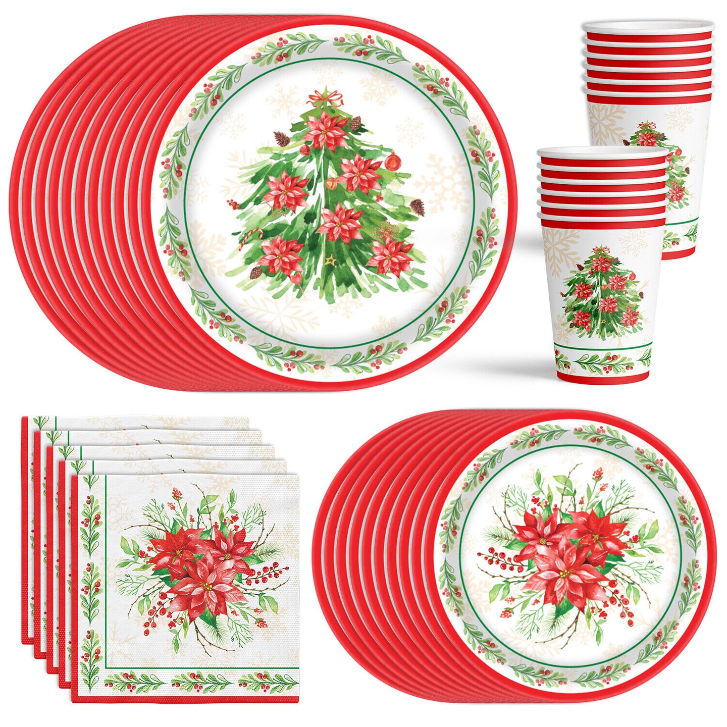 Christmas Party Dinnerware Sets Serves 16 Guests