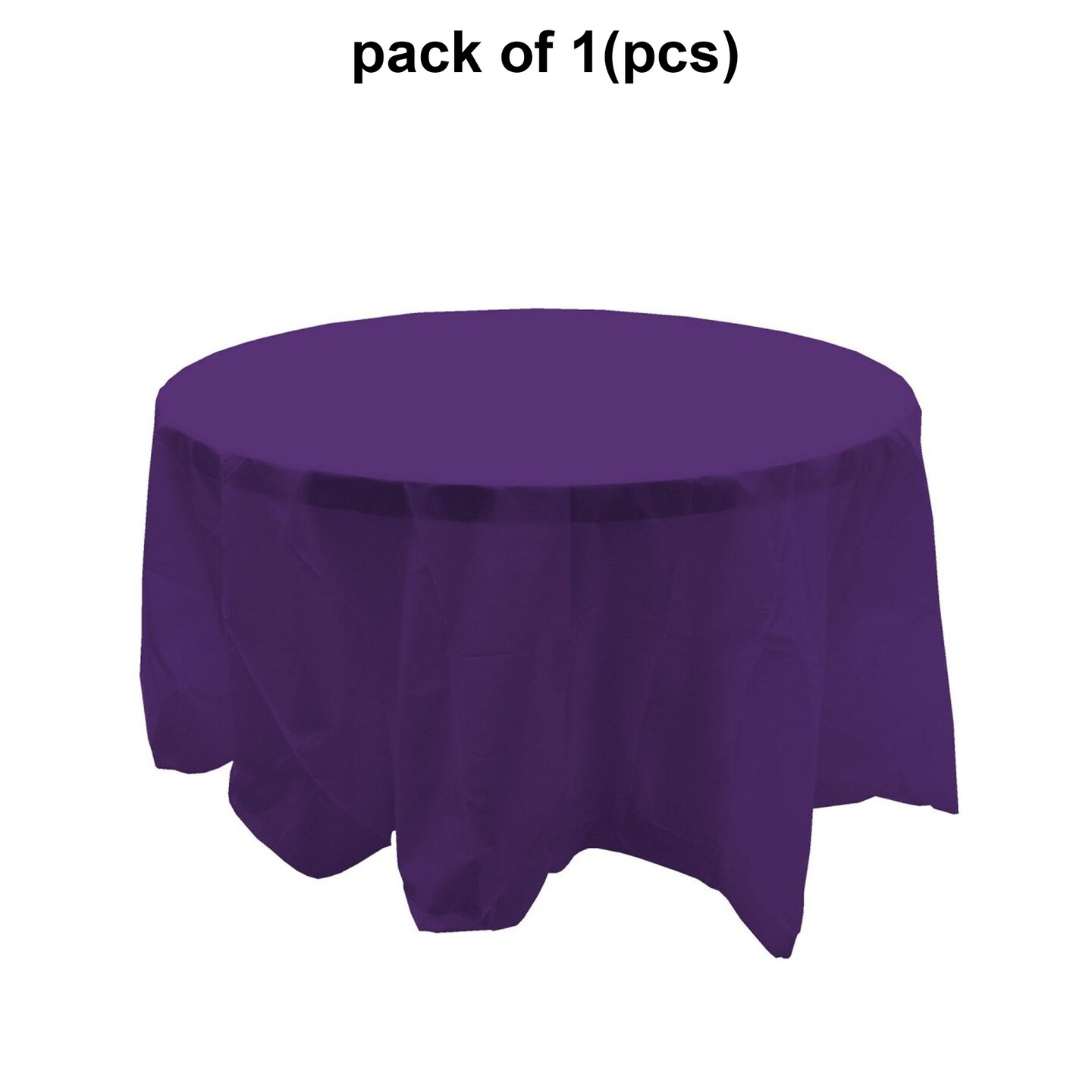 Solid Color Round Table Cover - 84 Inch | 6 inch drape all around | MINA&#xAE;