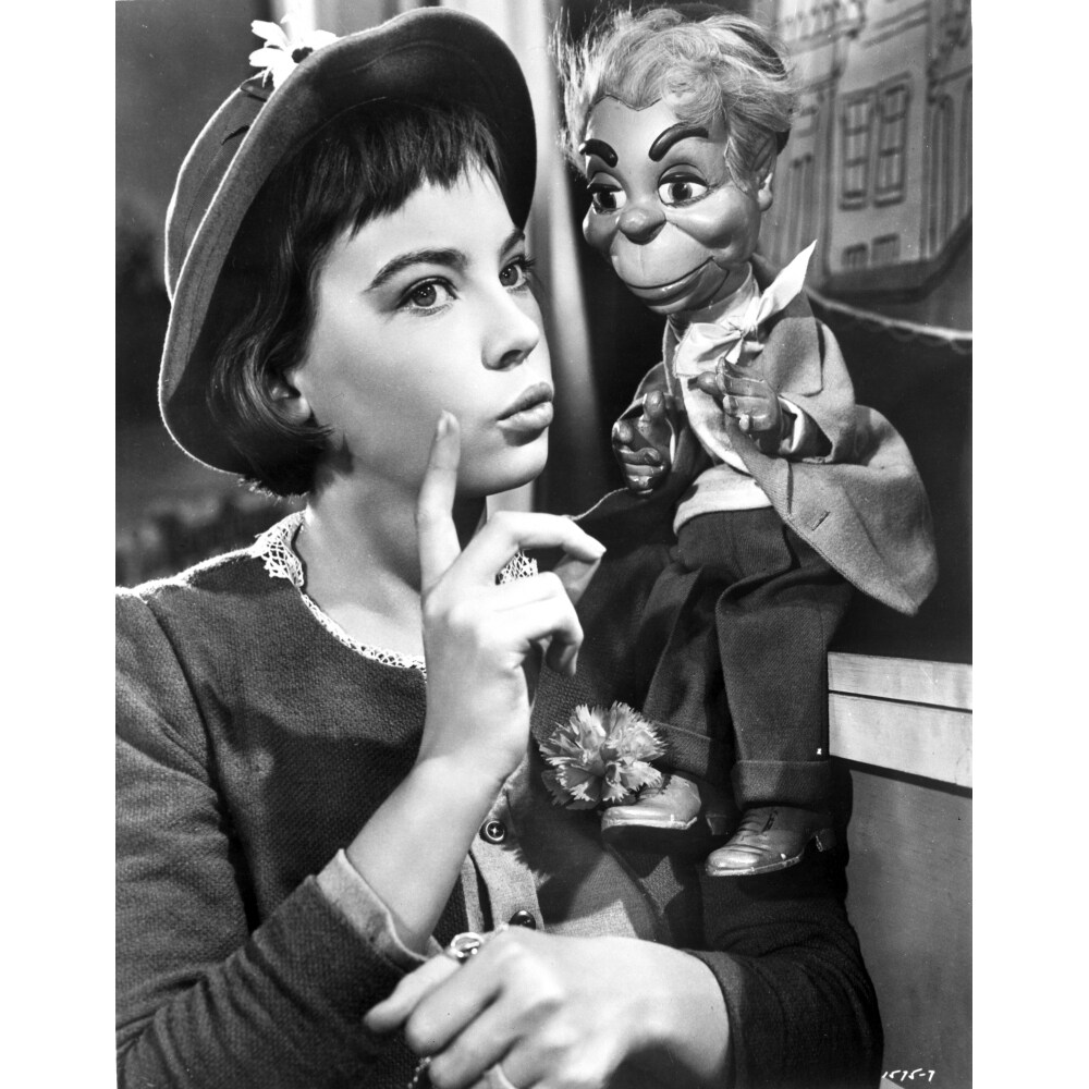 Posterazzi Leslie Caron Pose with a Puppet wearing a Hat Photo Print