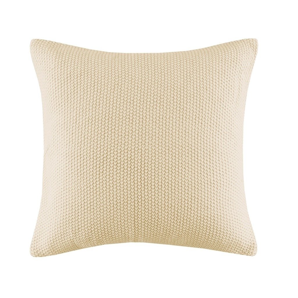 Gracie Mills Lessie Solid Knit Square Pillow Cover - Grace-6478